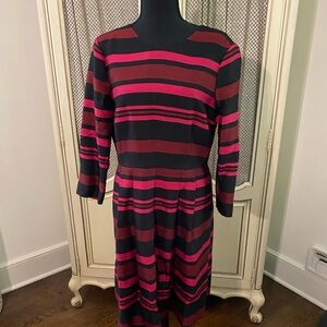 NWT Draper James Pink and Black striped dress